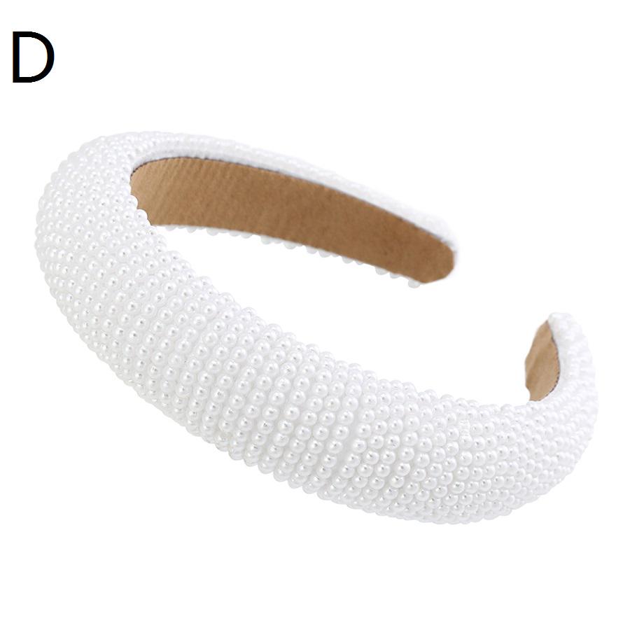 Cerchietto Imbottito Con Perle E Strass Per Donna – Accessorio Capelli Elegante – Colore Rosa