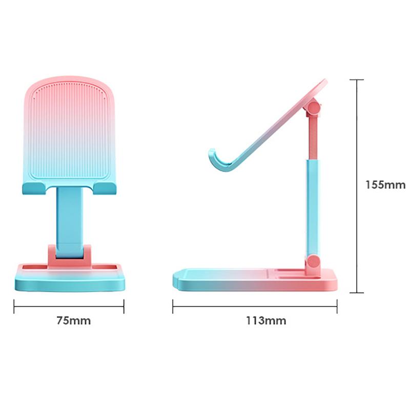 VAORLO Gradient Color Phone Holder Portable Foldable Phone Bracket For Cellphone iPad Stable Desk Stand Adjustable Angle For Iphone 11 11pro