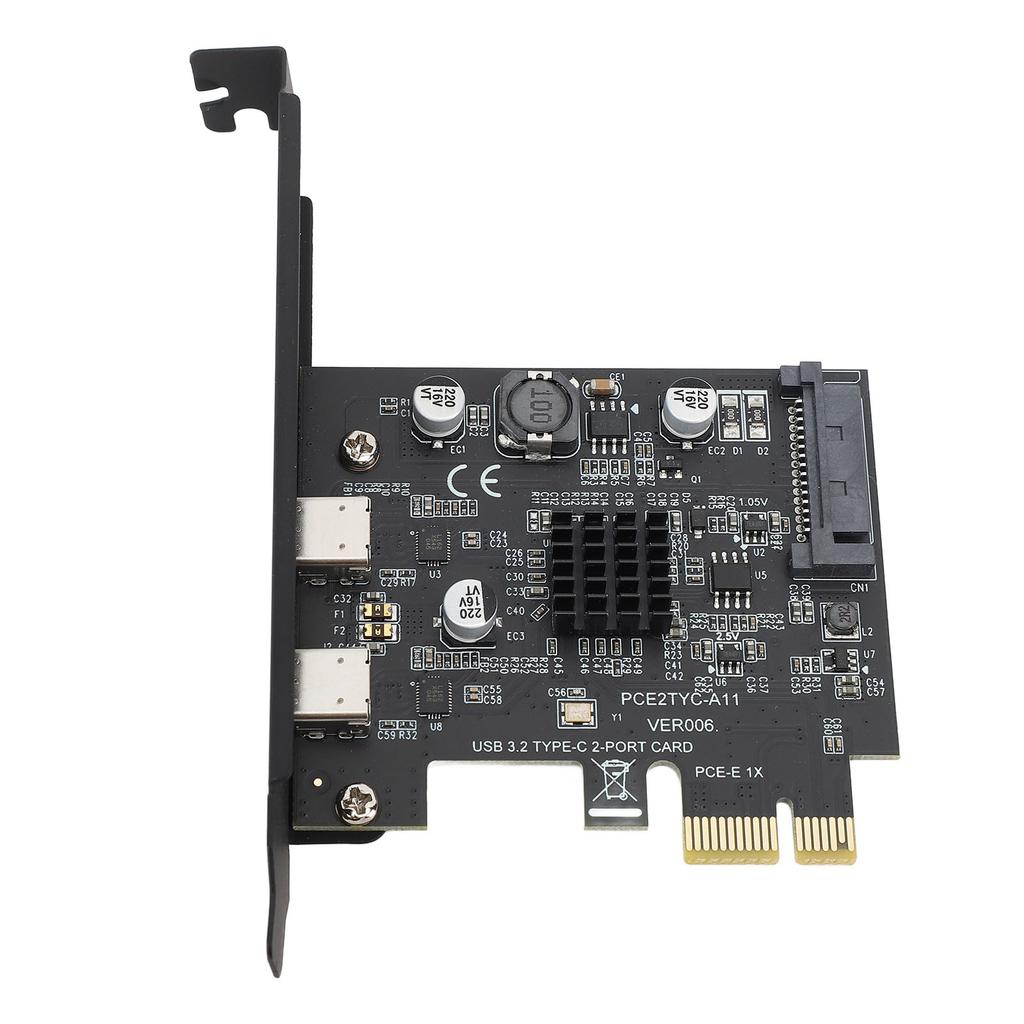 USB 3.2 PCI Express Erweiterungskarte GEN2 Dual Typ C High Speed 10Gbps PCI Express Erweiterungskarte für Desktop-PC für