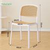 HUIHUADU Stackable Rattan Dining Chair with Armrests