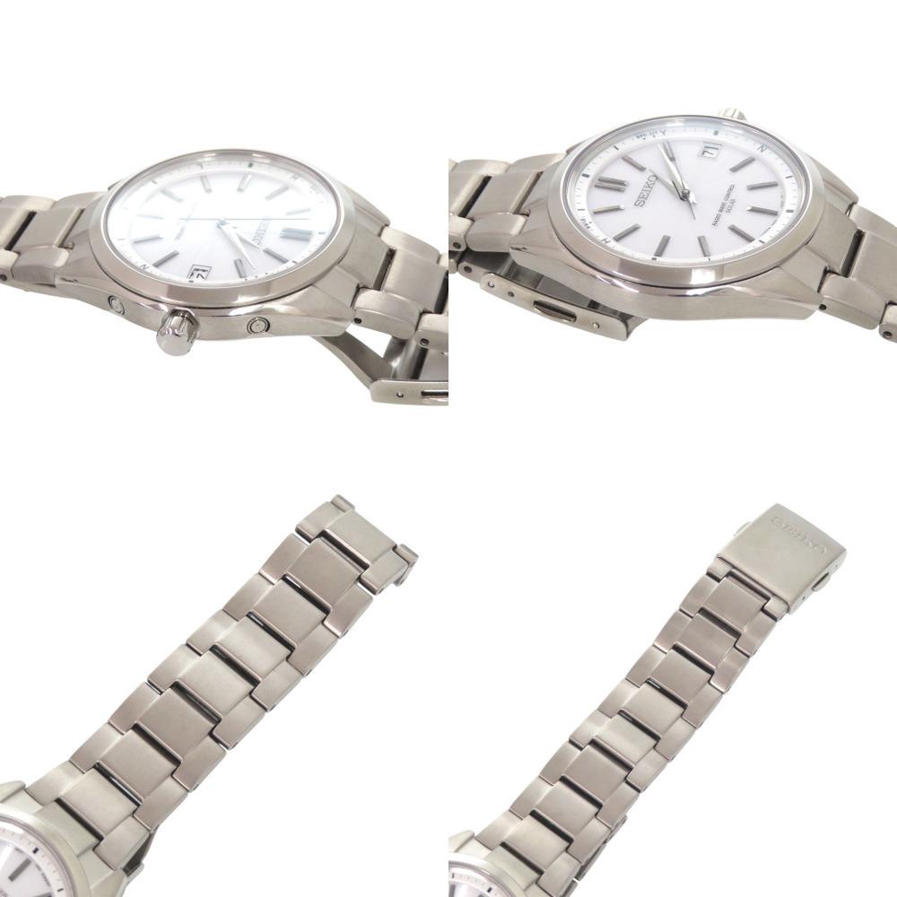 Like New Seiko Brightz SAGZ079 Titanium White Solar Watch White Dial 0774 SEIKO 7B24-0BH0 Radio-Controlled