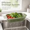 Extendable Vegetable Fruit Drainer Collapsible Storage Wash Drainer Basket  For Home Use