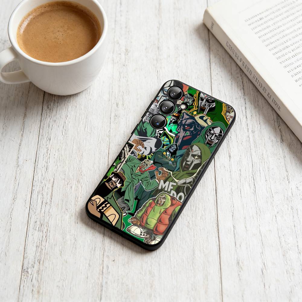 MF-DOOMs-Rapper Phone Case For Samsung Galaxy A73,A72,A71,A70,A53,A52,A51,Others Soft Black Cover