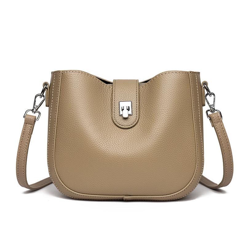 Women‘s Cowhide Genuine Leather Shoulder Bag Ladies Soft Natural Cow Leather Handbag Female Fashion Luxury Design Crossbody Bags