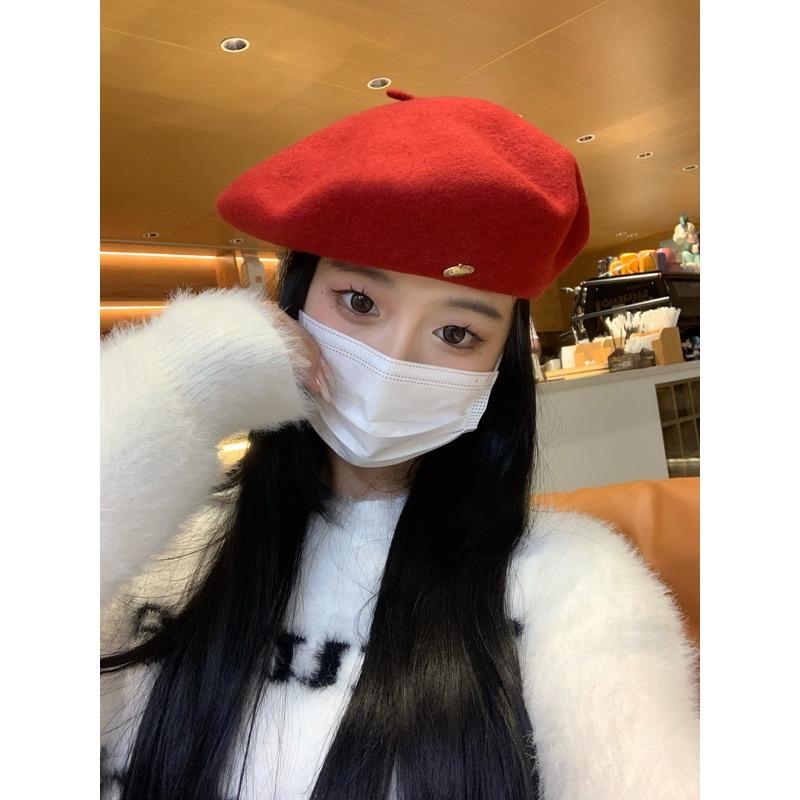 Korean New High Quality Wool Beret for Women In Autumn and Winter Versatile Temperament Retro Face Showing Small High End Hat