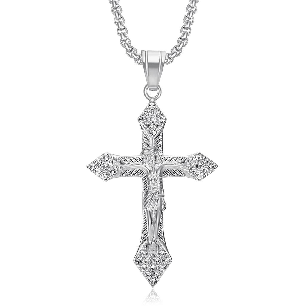 2026 Schmuck Mode Trend Inlay Zirkon Herren Exquisites Geschenk Schmuck Halskette Gold Inlay Diamant YS Kreuz Anhänger Halskette