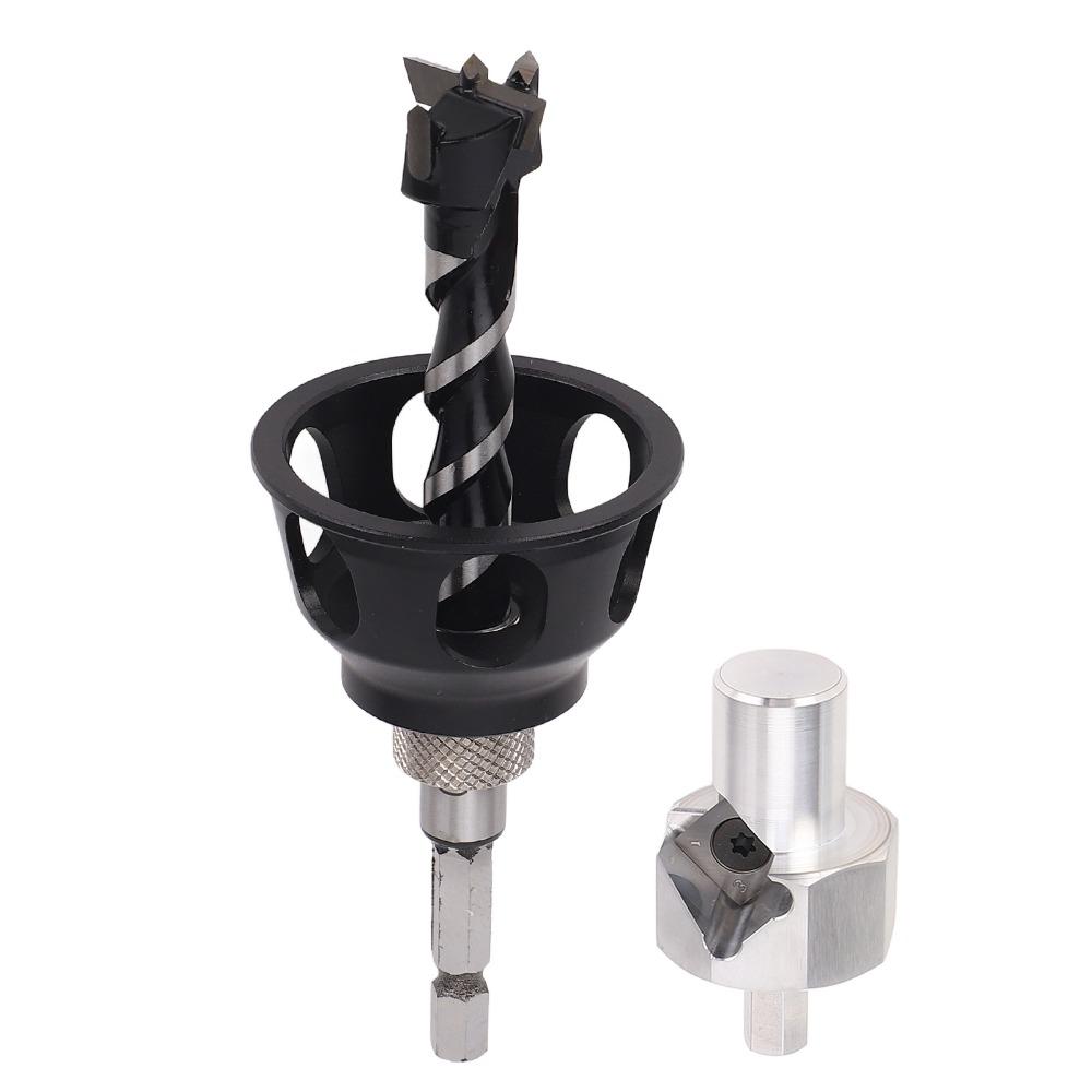Ergonomic Handle Vertical Drill Guide 20mm Size Dog Hole Drill Bit For Bench Use