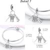 Original Copper Healthy Teeth Toothbrush Dangle Charm Beads Fit Mula Bracelet Necklace Pendant Jewelry Making Women Gift