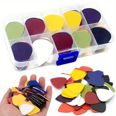 6/30/50pcs 0.46mm Smooth Guitar Picks 3cm Assorted Colors Plectrum for Acoustic Electric Guitar Standard Shape Durable JXB