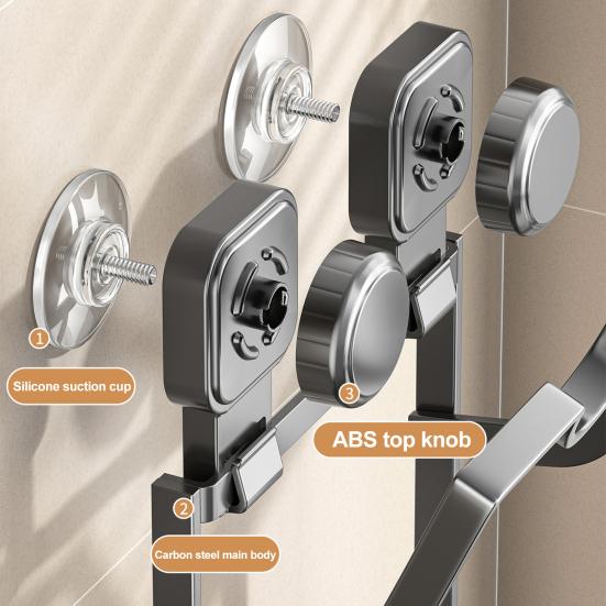 Wall-Mounted Pot Lid Holder Suction Cup Kitchen Pot Lid Organizer Pan Lid Storage Rack with Removable Drip Tray for Cutting Board