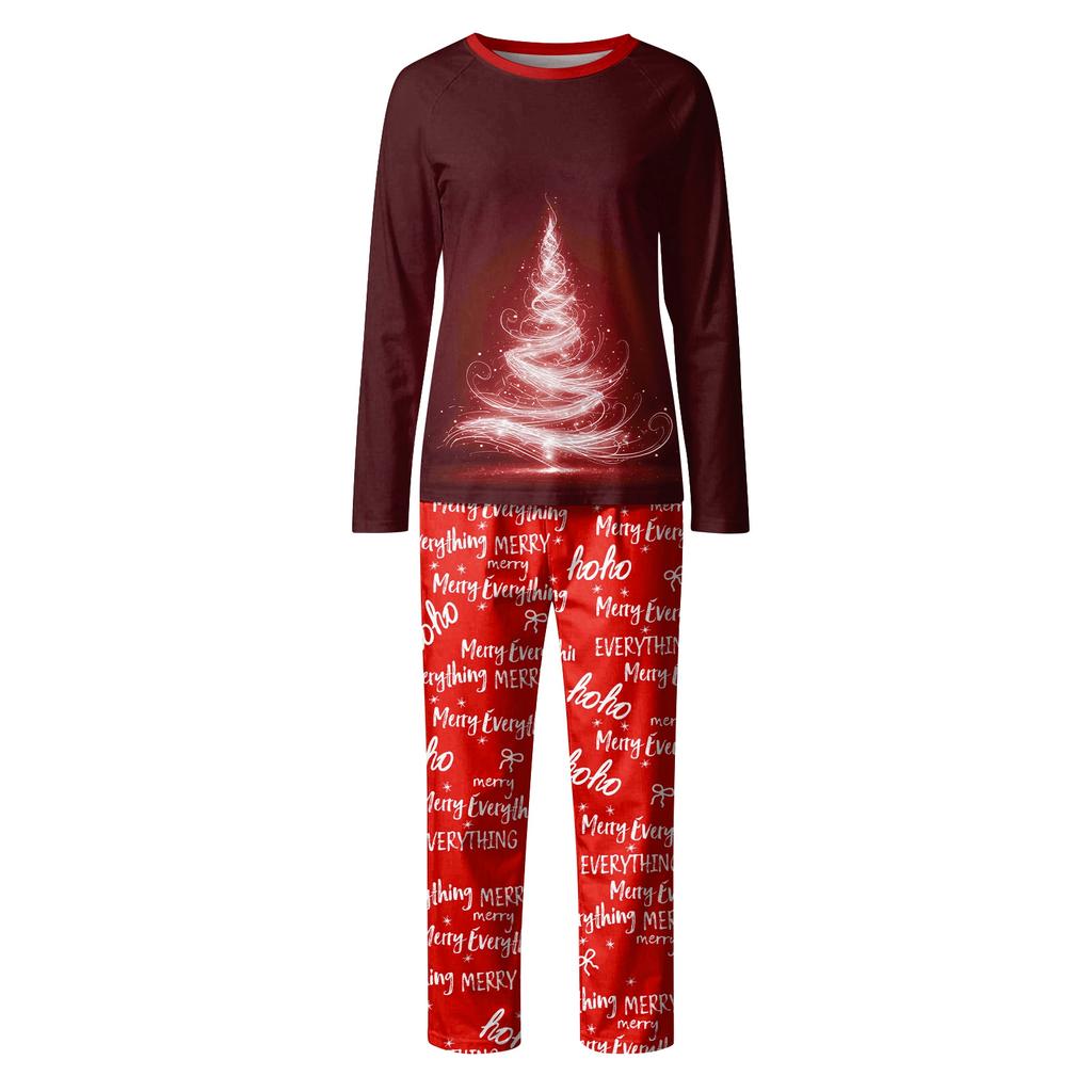 Christmas Day 3D Prints Family Matching Long Sleeve Tops+Pants Set Family Matching Sets