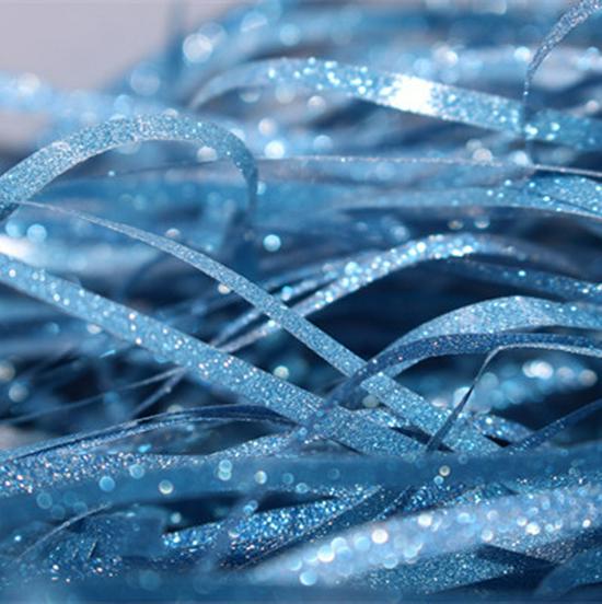 Gold Lurex Raffia with Glitter - Shiny Plastic Filler for Birthday Gift Box Decoration