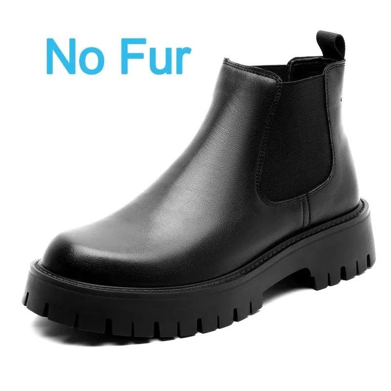 Mode Neue Herren High Top Stiefel Italienische Büro Chelsea Boots Luxusmarke Britischer Stil Lässiger Leder-Knöchelstiefel für Herren Plateau-Stiefel