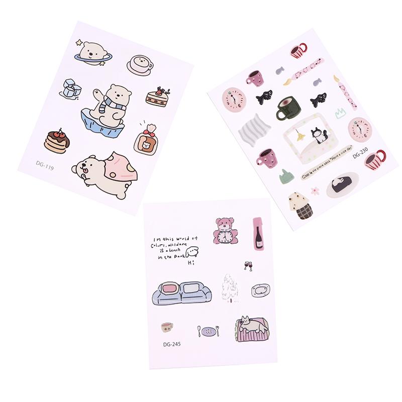 Et sett søte dataklistremerker, morsomme tredimensjonale geléplanlegger dekorative klistremerker, mobiltelefonklistremerker