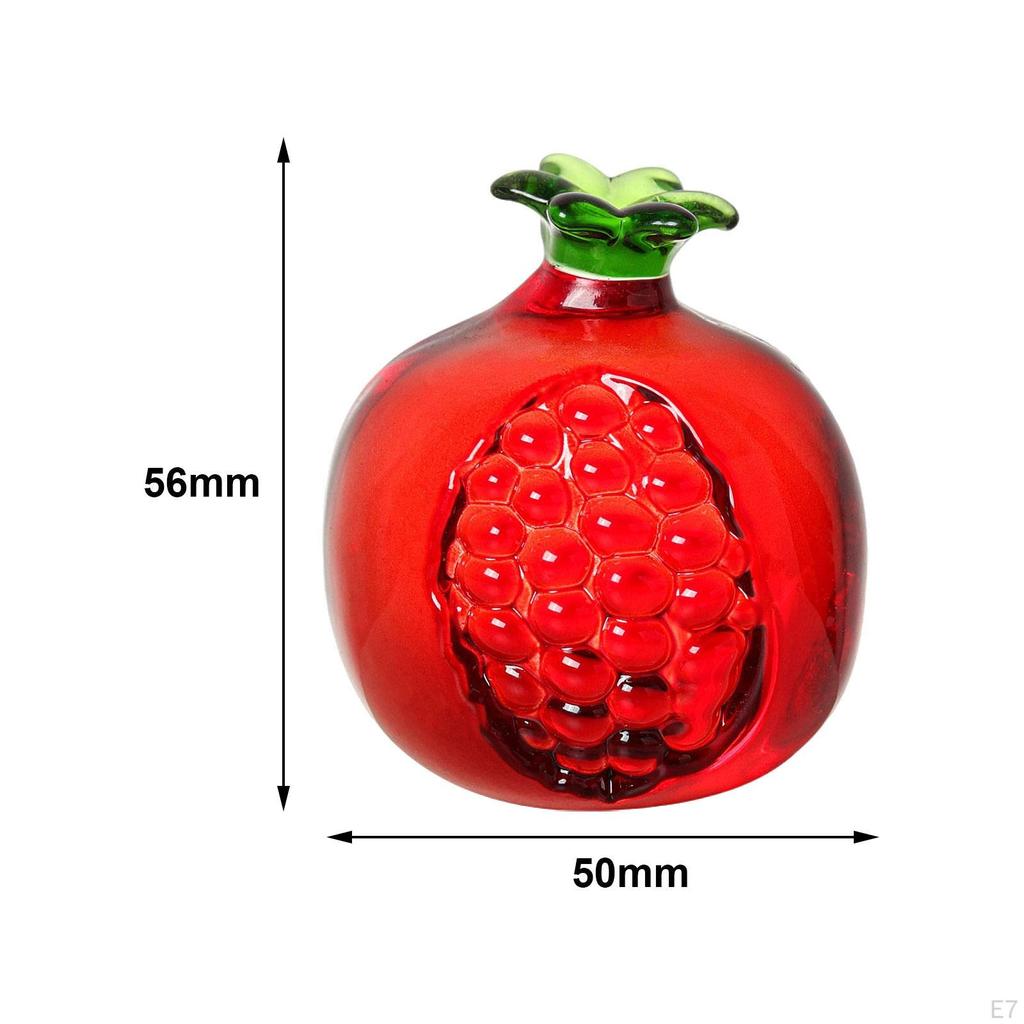 Glass Fruit Figurine Crystal Statue Paperweight Crafts Arts Cute Fruits Miniature Sculpture for