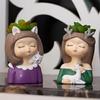 Girl and Puppy Succulent Planter Resin Mold Pen Holder Resin Cement Molds DIY