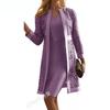 Women's Lace Cardigan Dress with Two Coats - Colorful New Design