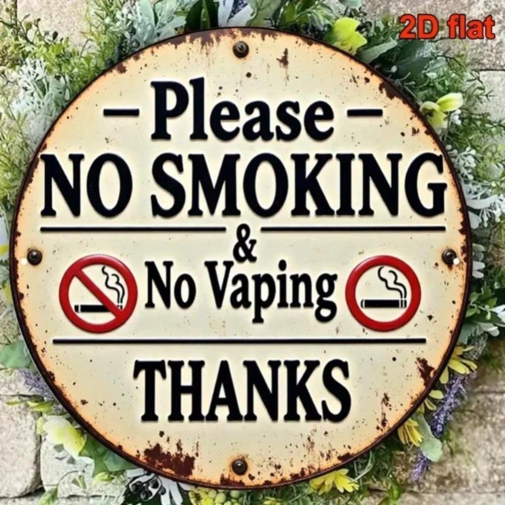 Proibido Fumar Proibido Vaping Placa de Metal Retro para Parede