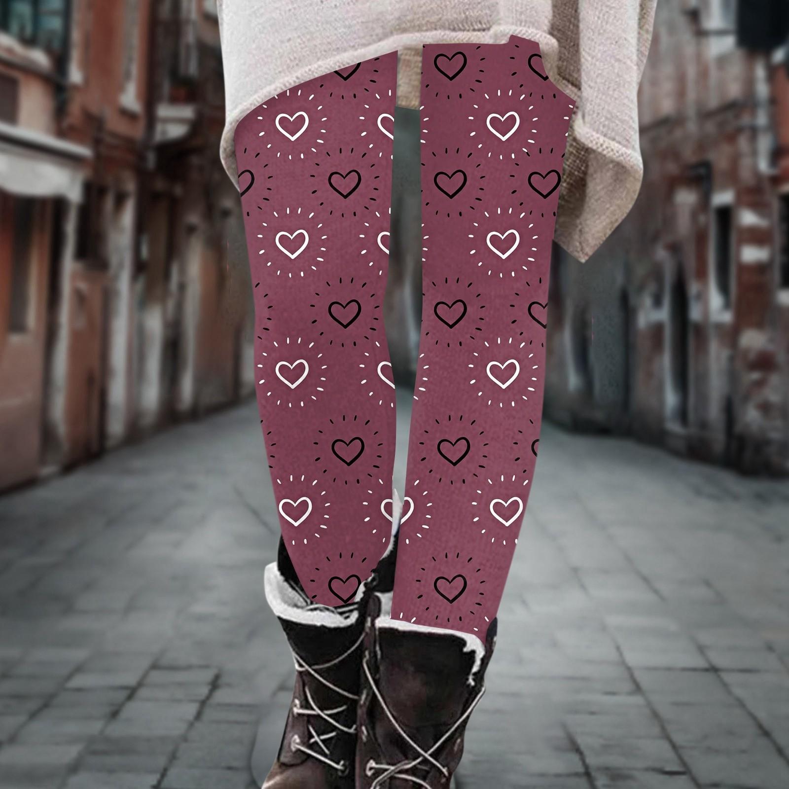 

Женские брюки, эластичные мягкие хлопковые леггинсы с принтом, повседневные домашние пижамы L темно-фиолетового