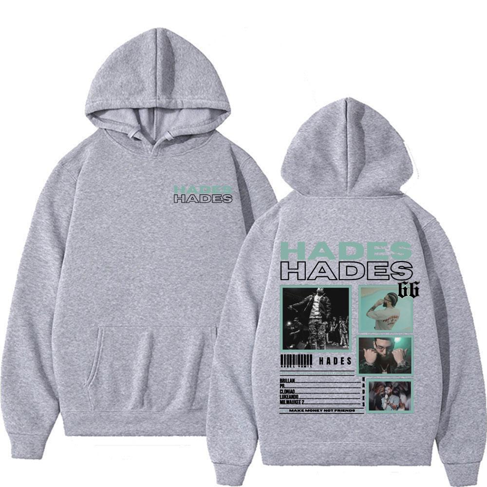 Rapper Hades 66 Make Money Not Friends Album Grafik Hoodie Herren Damen Mode Hip Hop Popmusik Übergroßer Hoodie Y2k Sweatshirt