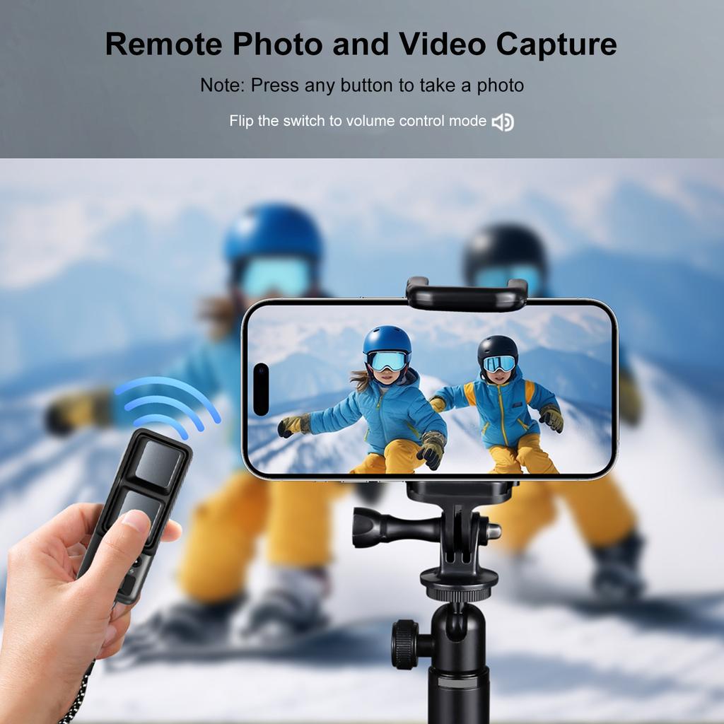 Fingertip Selfie Video Page Turner Multifunctional Smartphone Remote Clicker Dual Button Portable for Tablet Mobile Phone