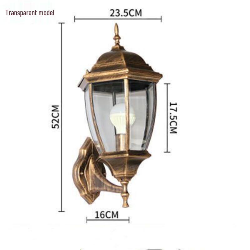 European Antique Outdoor Waterproof Wall Lights - Modern Minimalist Design for Courtyard Landscapes
