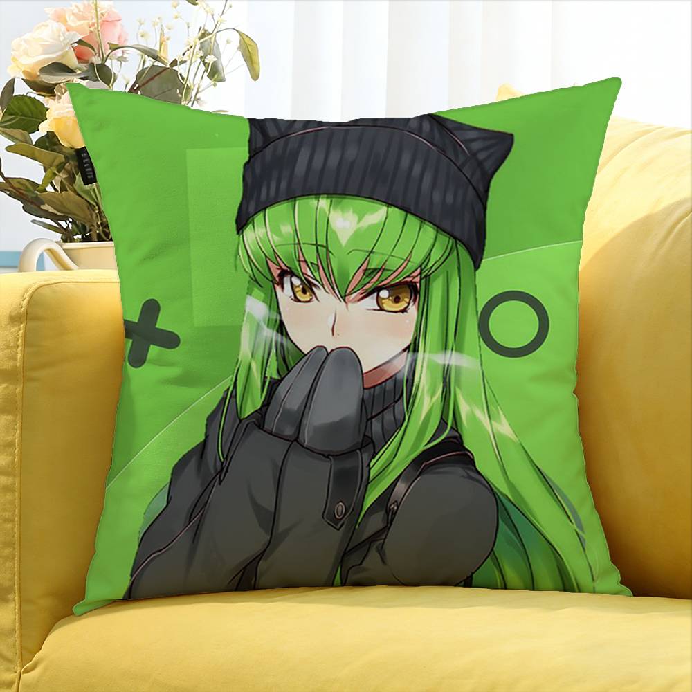 Anime C-Code Geass-S World Various Sizes Square Pillow Case For Car Home Bedchamber Decor