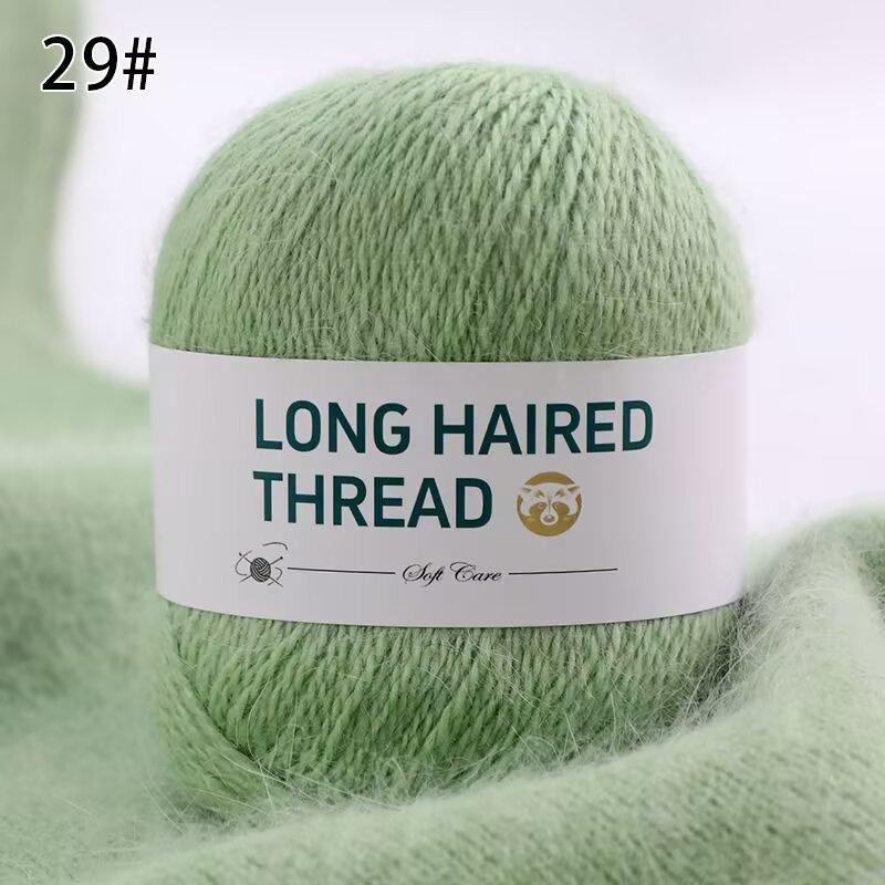 Filato di Pile di Visono a Pelo Lungo 50G Cappello Sciarpa Giacca Lavorati a Mano Moda Autunno Inverno Filato