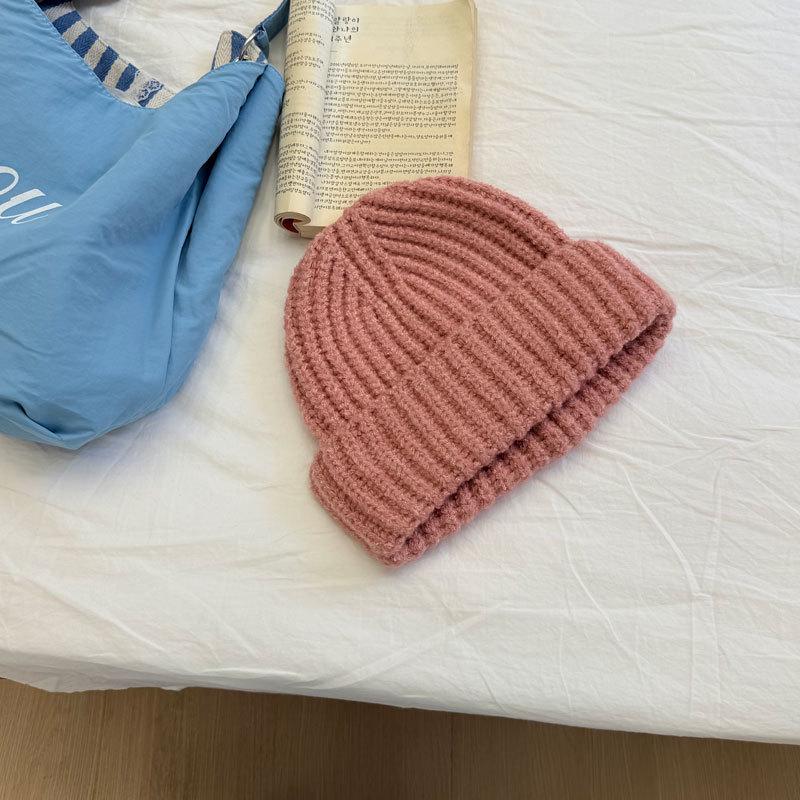Autumn/Winter Warm Knit Wool Hat: Stylish Korean-Style Beanie for Women