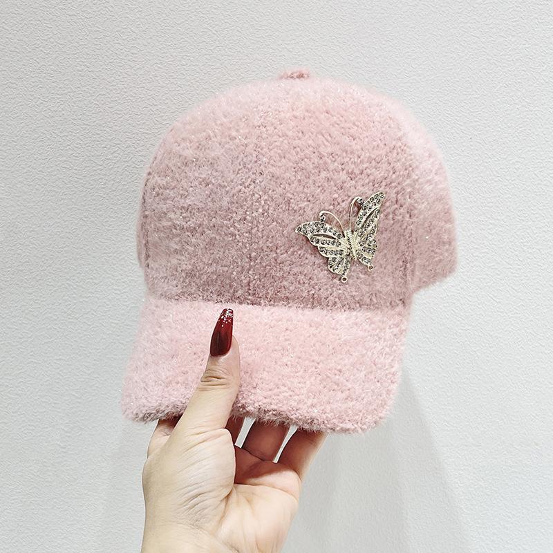 New Butterfly Women's Cozy Fleece-Lined Baseball Cap Sports | Perfect for Fall/Winter | Hand-Washable, One Size Fits All