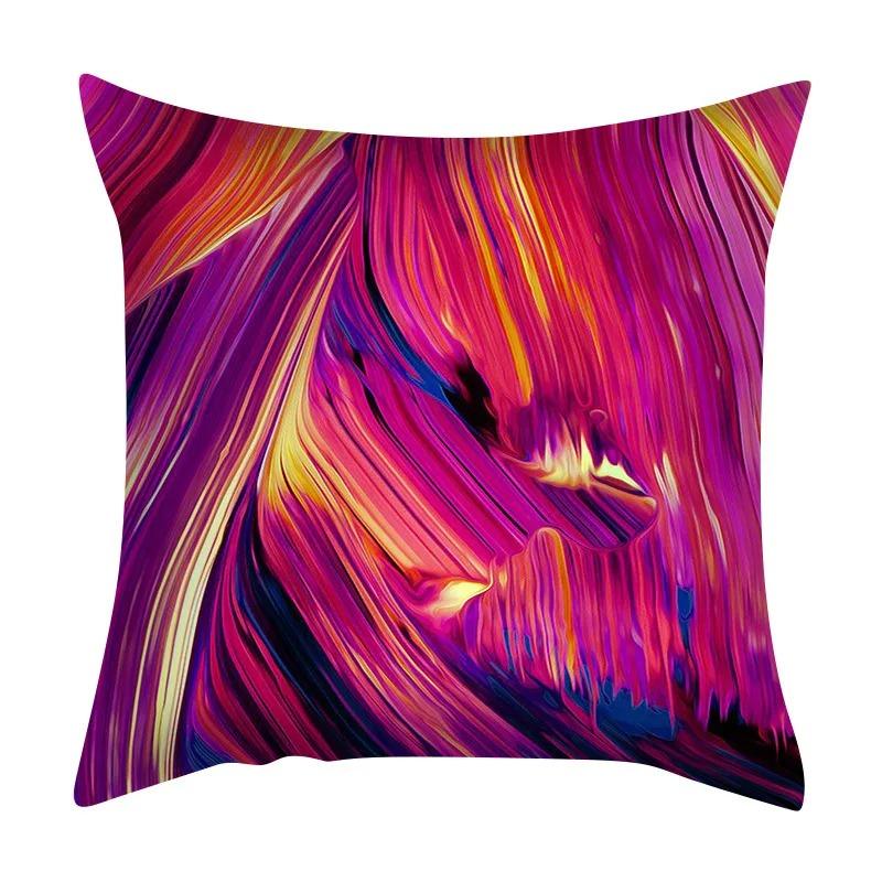 Colorful Texture Pattern Pillowcase Car Ornaments Office Living Room Home Pillowcase