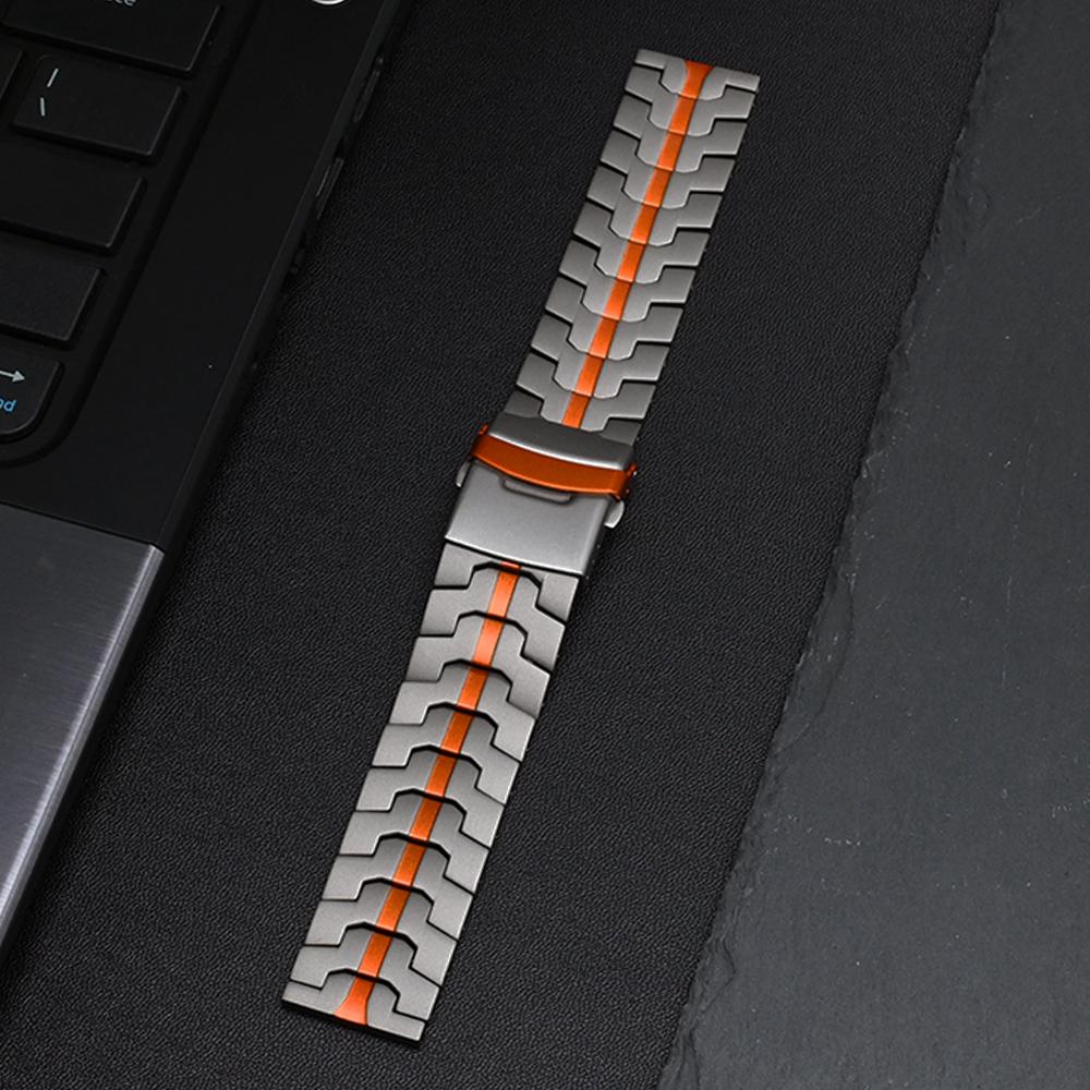 MEN Titanium Wristband for Samsung Galaxy Watch 7 6 Classic 5 PRO Luxury 20mm 22mm Strap for Huawei Watch 4/4 Pro GT 5 4 3 46mm