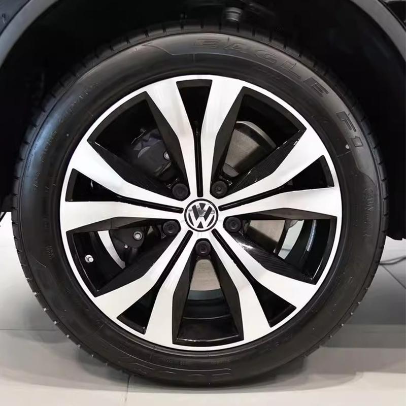 VW Polo Golf 4 5 Valve Stems Caps 4Pcs Volkswagen Wheel Center Cap Car Hub Cover Accessories For VW GTI Polo Golf Passat Tiguan Arteon Touareg Ta zs6