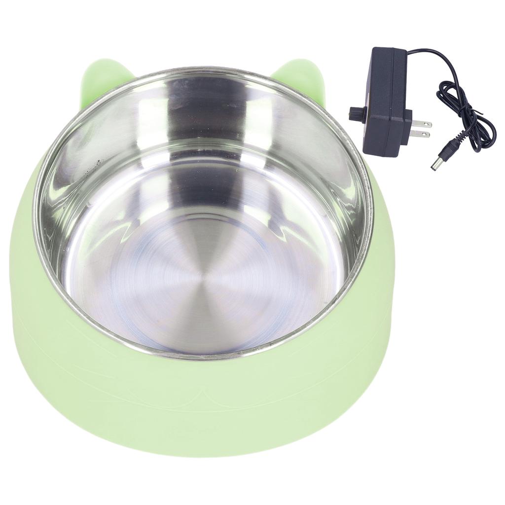 Cat Basin Pet Heating Bowl Nordic Stainless Steel To Cervical Spine Constant Temperature Cat Food Bowl Pet Heating Bowl