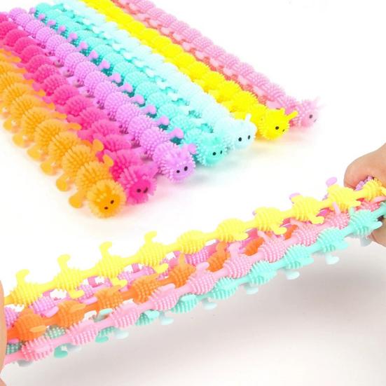 3Pcs Stretchy Fidget String Toy Dog Dinosaur Horse Caterpillar Stress Relief Toy Anti-Anxiety Easter Children's Day Classroom Exchange Birthday Party