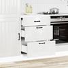 VidaXL Armoire de cuisine Lucca blanc brillant bois ingénierie, meuble d'évier, meuble de cuisine avec tiroir, meuble de 854271