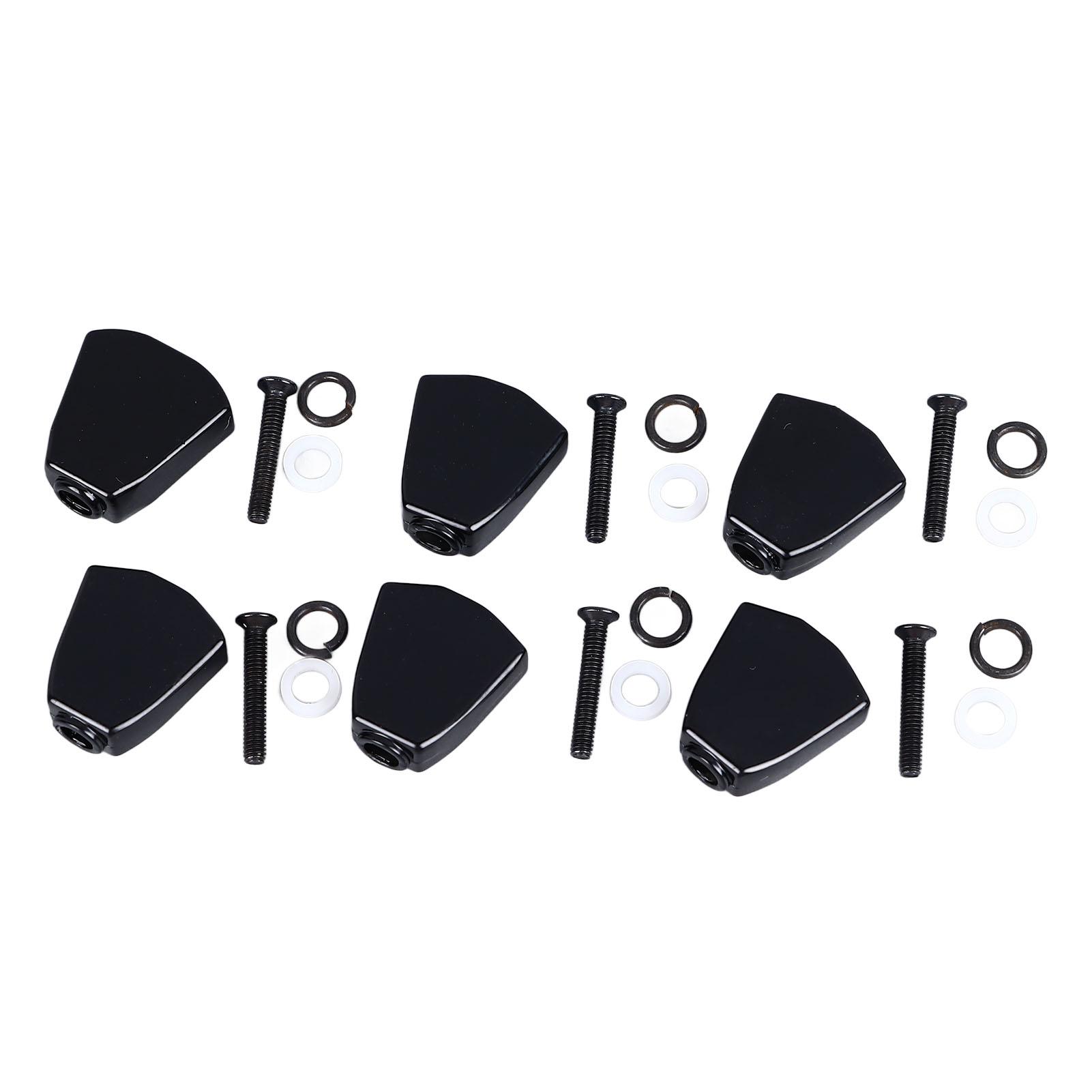 

6 шт. Ручка колка гитары, Ключ для настройки, Кнопка-головка, Металлическая колка гитары, Кнопка, Черный чёрный