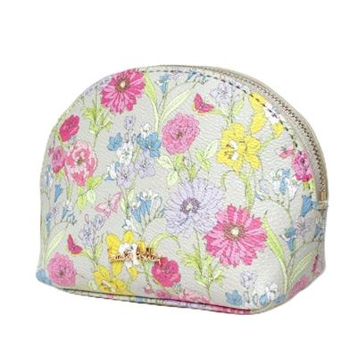 Laura Ashley Gilly Tasche, ein süßes und stilvolles Accessoire-Etui für Damen, mit einem floralen und botanischen Design, in elegantem Hellgrau.