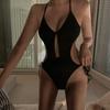 1011 New European and American One-piece Swimsuit Female Slim Hollow Sexy Swimsuit Swimsuit