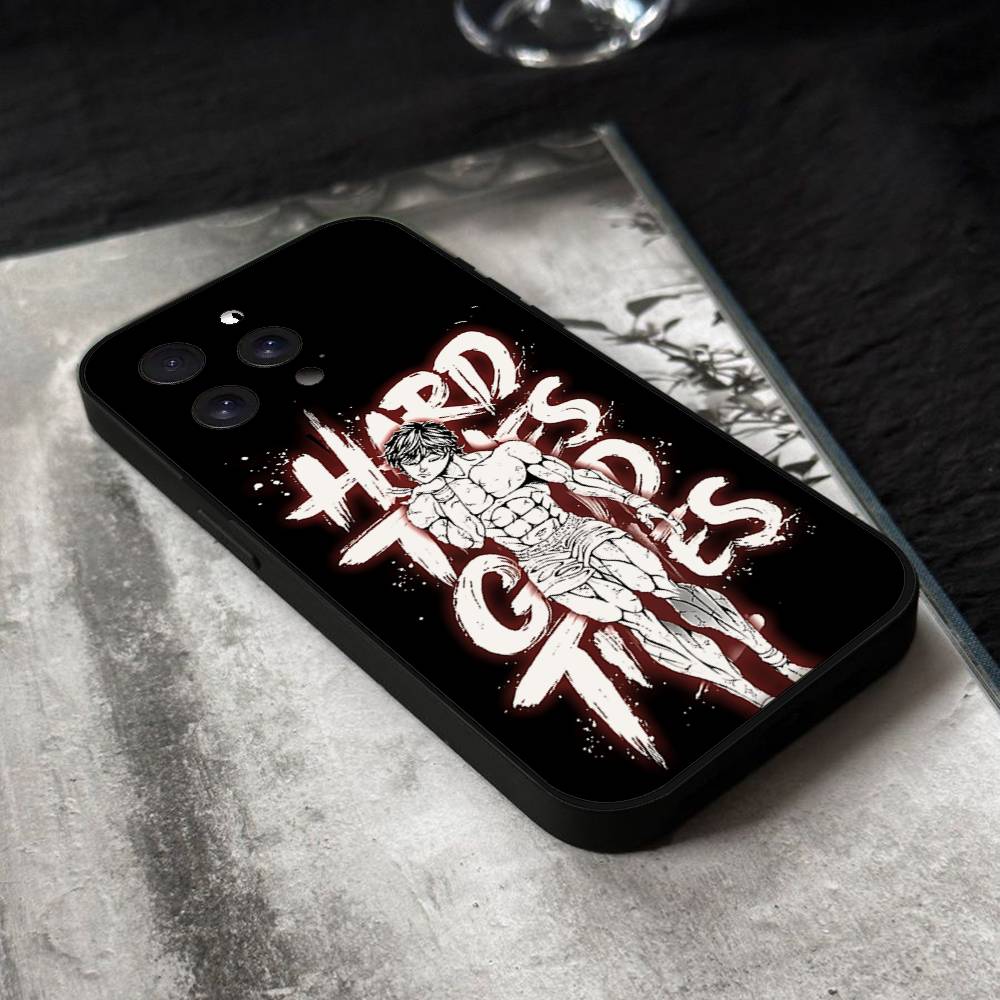 Anime Baki H-Hanmas Phone Case For IPhone 17,16,15,14,13,12,11 Plus,Pro,Max,XR,XS,X,7,8 Plus,Mini Black Silicone Soft