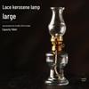 Vintage Kerosene Oil Lamp - Retro Lotus Design for Ghee Candles or Buddha Altar