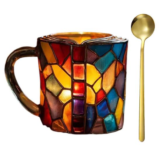 

3D кружка для кофе в форме книги с ложкой-книгой, расписанная вручную в стиле ретро-романа C