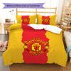 Manchester United F Pattern Bedding,Quilt Set Quilt Cover Pillowcase Home Birthday Gift(1 * duvet cover + 2 * pillowcase, without core)