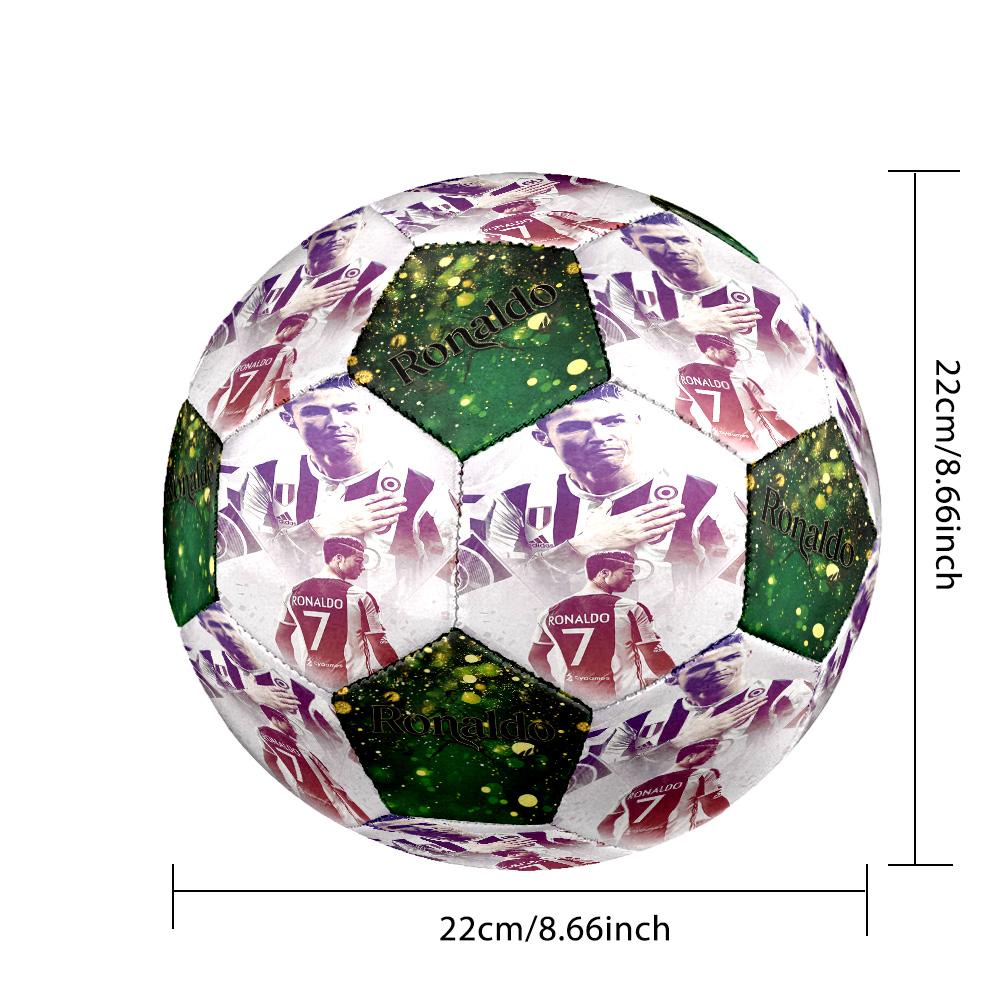 Ronaldo's Golden Moment Size 5 Football Machine Sewn Indoor/Outdoor Universal Football Sports Enthusiast Gifts Birthday/Christmas Wedding Party Gift