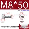 304 Stainless Steel Hex Socket Head Cap Screws, Cylindrical Head, DIN912.