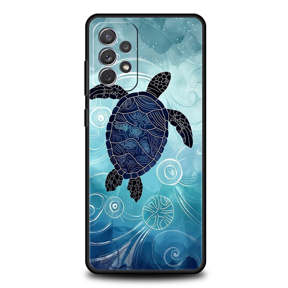 Ocean Coastal Seashell Seaweed Pattern Phone Case for Samsung Galaxy A55 A35 A15 A14 A13 A25 A54 A51 A71 A72 A73 A32 5G Soft TPU