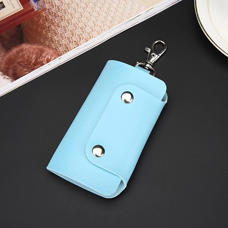 1pc Stylish Key Organizer Faux Leather Key Holder with Carabiner, Colorful & Durable Everyday Use, Key Organizer