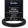 Magnetic Stainless Steel Leather Bracelet, Hand-woven for Men, with Personal Message Engraved on It
