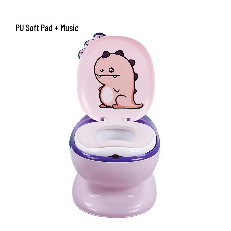 Children's Large Simulation Potty with PU Soft Cushion for Boys and Girls