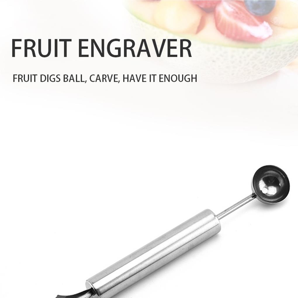 Багатоцільова ложка для вирізання кульок кавунового морозива, слайсер для фруктової тарілки, нержавіюча сталь, кухонні гаджети, інструмент для вирізання